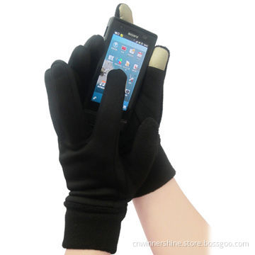 Fleece 2 Fingers Touch Screen Gloves w/Winter Warm for iPhone/iPod/iPad, 95% Polyester/5% Elastane